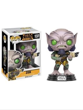 Funko Pop! Star Wars Rebels ZEB - Gray & Green Vinyl Figure #137